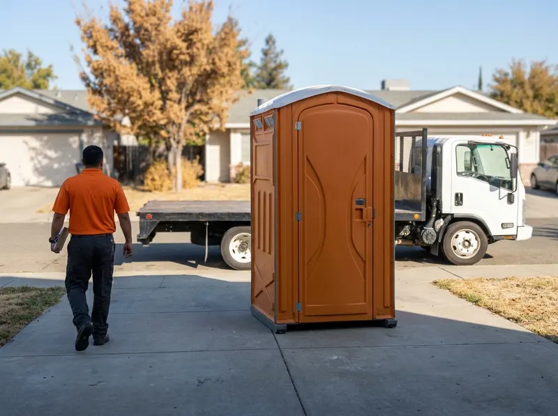 Deluxe Flushing Restroom Rental in Stockton, CA